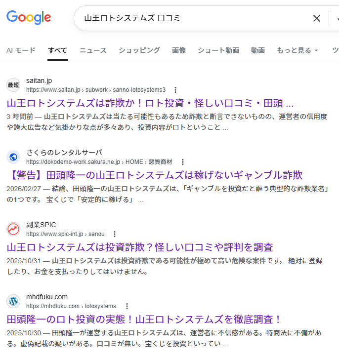 山王ロトシステムズ
口コミ